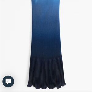 Abercrombie & Fitch Giselle Pleated Midi Dress Blue Ombre